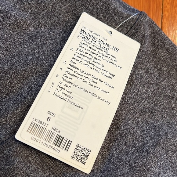 🌸 New Lululemon Wunder Under High Rise Tight 31” Size 6 Tall - Picture 2 of 7